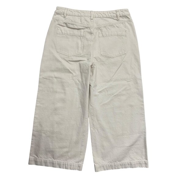 Vince‎ Womens Wide Leg Crop Jeans Cream White 30 Quiet Luxury Minimalist Scandi - Picture 2 of 10